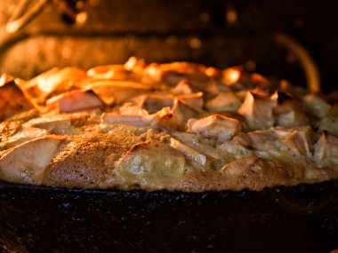 elmalı turta yakın çekim