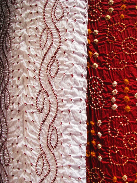 印度手工织物 — 图库照片