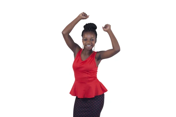 Танцующая африканская девушка — стоковое фото