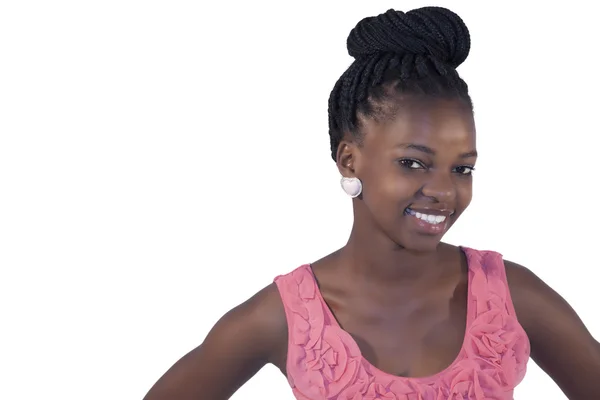 Afrikansk ung flicka smilng — Stockfoto