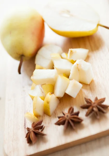 Ingredients for the pear jam — Stock Photo, Image