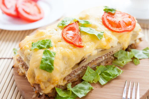 Vegetable lasagna with buckwheat and cheese Stock Image