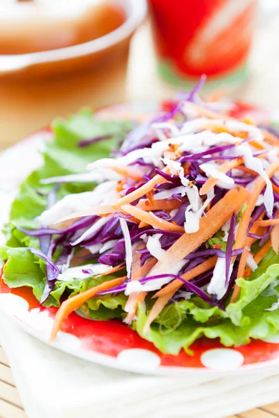 Cabbage salad with carrots — Stock Photo, Image