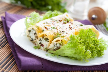 ricotta ve ıspanaklı makarna