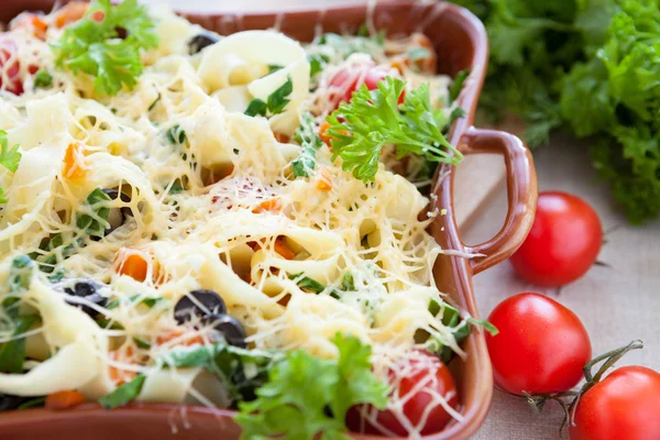 Flavored homemade pasta — Stock Photo, Image