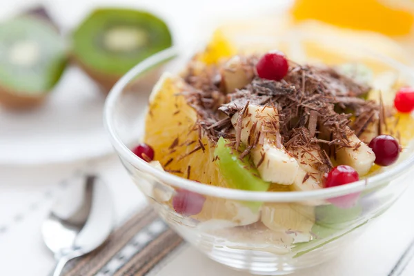 Läckra dessert, fruktsallad — Stockfoto