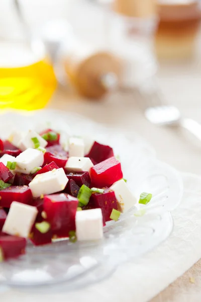 Salat mit Rote Bete und Feta — Stockfoto