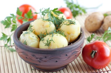 el yapımı seramik kase patates