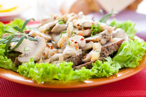 Pork stew with mushrooms — Stock Photo, Image