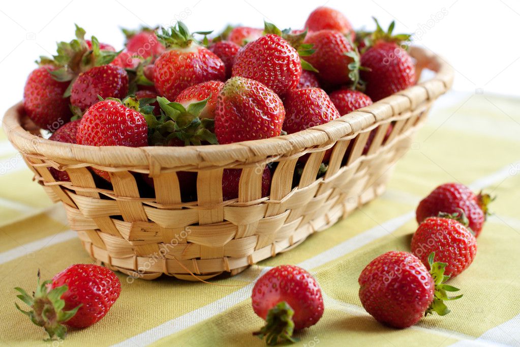 Many of ripe strawberries