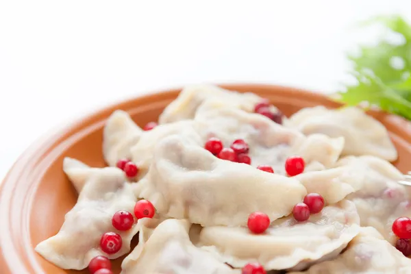 Cooked berry dumplings — Stock Photo, Image