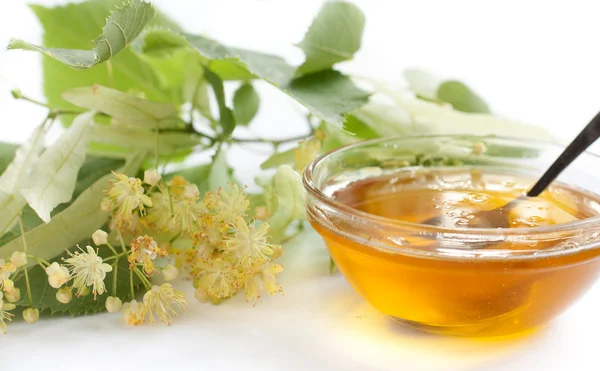 Honey and lime flowers — Stock Photo, Image