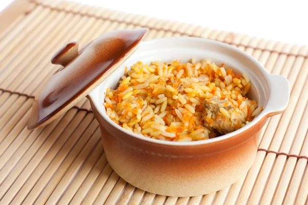 Świeżo przygotowany azjatycka risotto z wołowiny — Zdjęcie stockowe