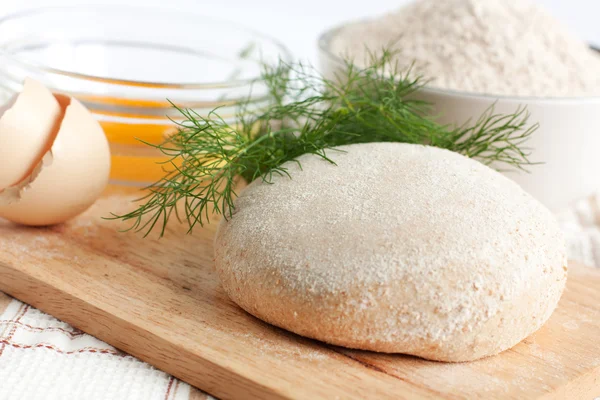 The dough of wheat flour, meal — Stock Photo, Image