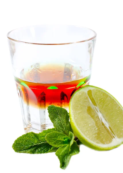 Cocktail with mint and lime — Stock Photo, Image