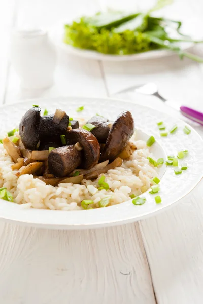 Risotto con setas silvestres y verduras a la parrilla — Foto de Stock