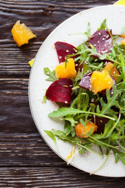 fresh salad with beets and oranges