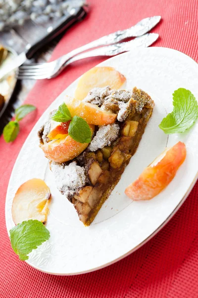 Güzel elmalı turta shortcrust pasta ile — Stok fotoğraf
