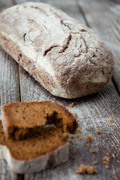 homemade whole grain bread on the boards