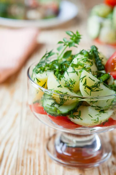 Salad of new potatoes — Stock Photo, Image