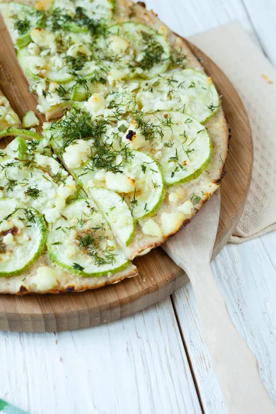 Summer vegetable pizza — Stock Photo, Image