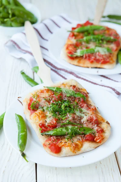 Mini pizza con verduras — Foto de Stock