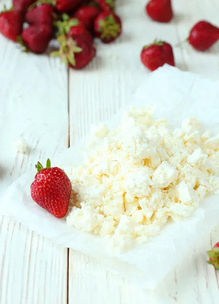 Cottage cheese on the table — Stock Photo, Image