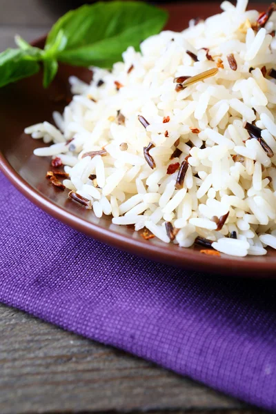 White and wild rice boiled — Stock Photo, Image