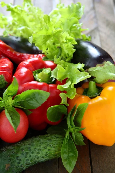 Oogst verse groenten en kruiden — Stockfoto