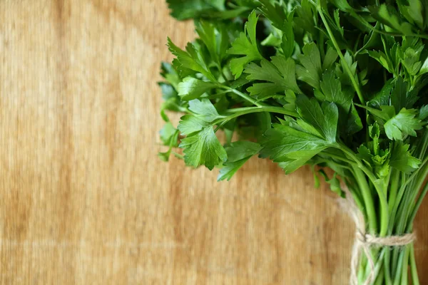 Bunch of green parsley, top view — Stock Photo, Image