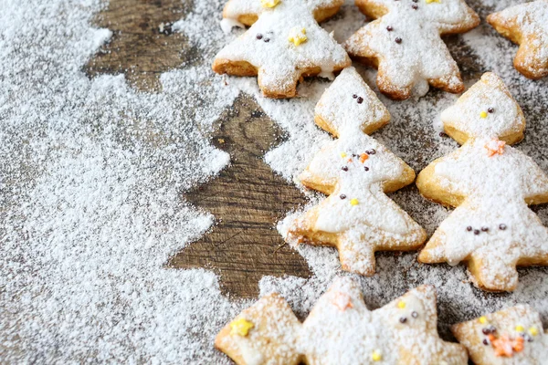 クリスマスのためのショートブレッド クッキー — ストック写真