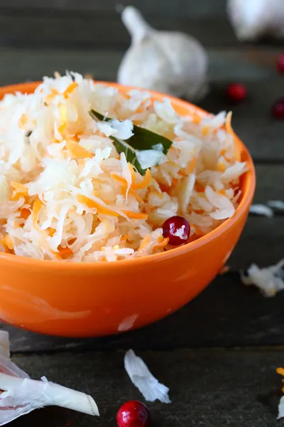 Healthy sauerkraut with cranberries — Stock Photo, Image