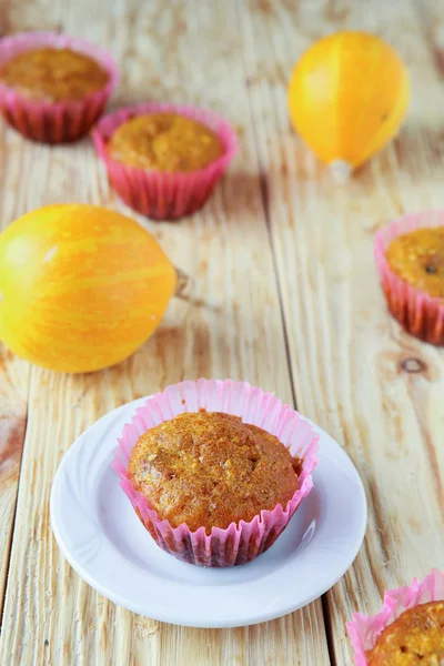 Pompoen muffins voor thee — Stockfoto