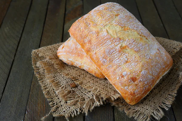 Two freshly baked ciabatta — Stock Photo, Image