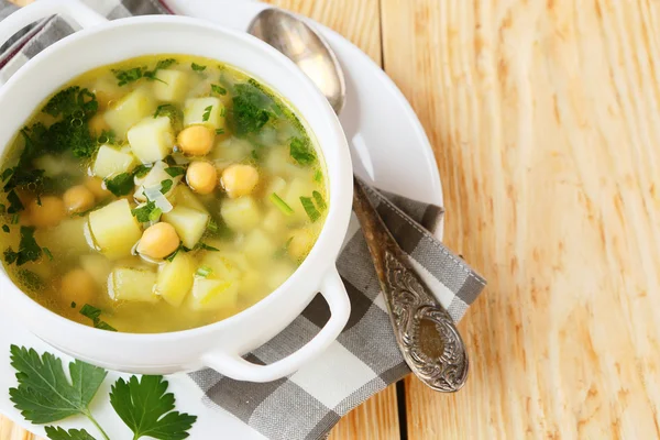 Pea soup with chickpeas — Stock Image Pea soup with chickpeas Stock Photo