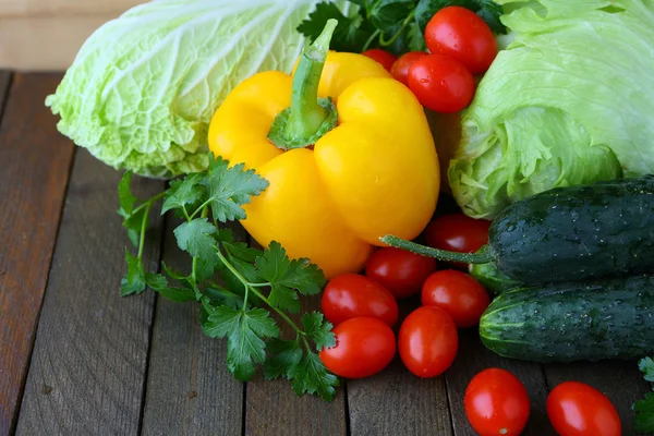 Lots of fresh vegetables on the table — Stock Photo, Image