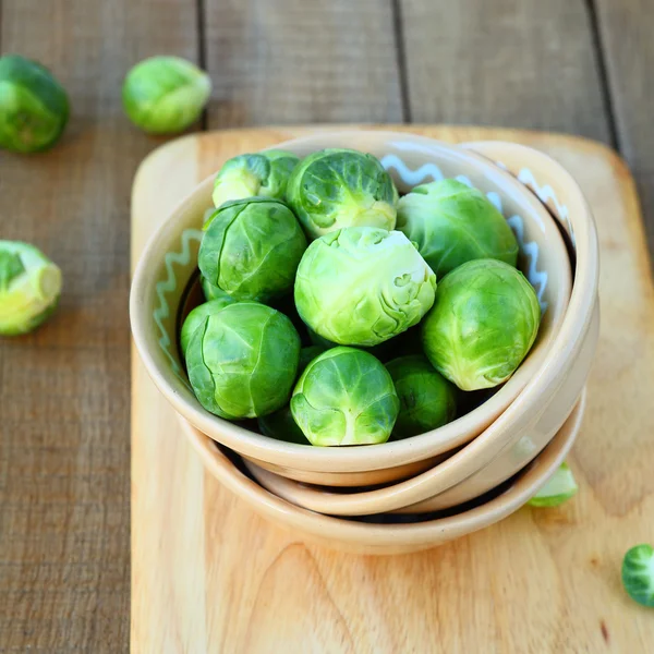 Cavoletti di Bruxelles freschi, ingredienti — Foto Stock