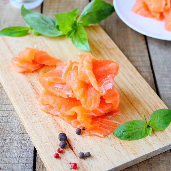 Pezzi di salmone fresco — Foto Stock