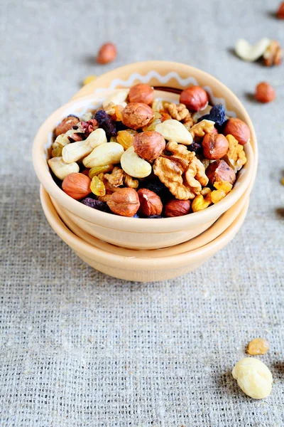 Almendras, nueces y avellanas — Foto de Stock