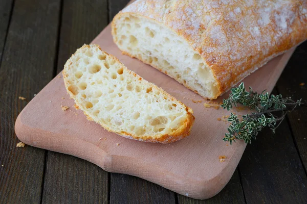 Piece of fresh wheat bread — Stock Photo, Image