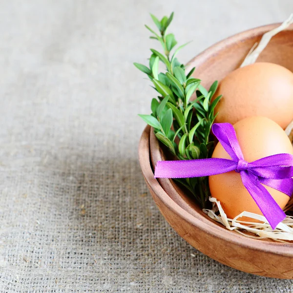 Easter egg with ribbon — Stock Photo, Image