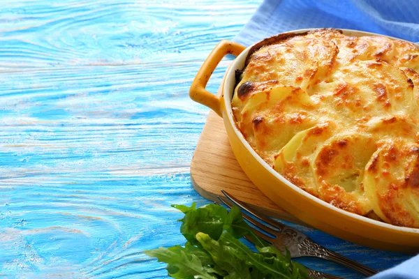 Potato gratin with cheese — Stock Photo, Image