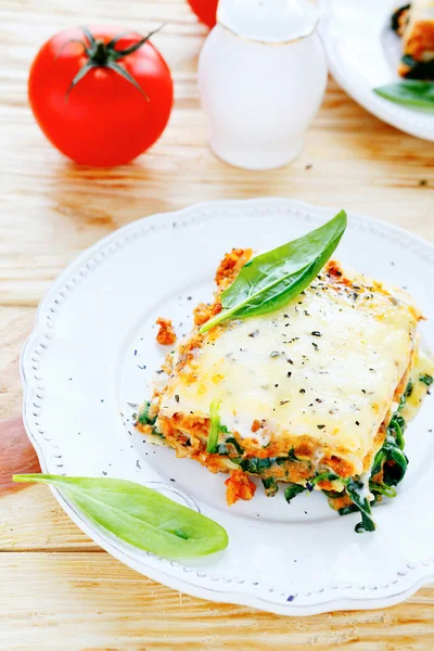 Traditionele Italiaanse lasagne — Stockfoto
