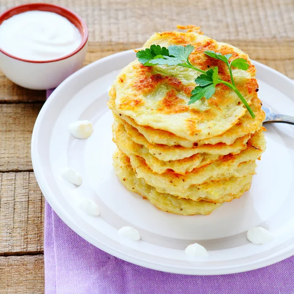 Stack of potato pancakes — Stock Photo, Image