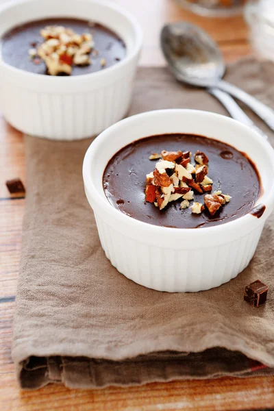 Hemlagad Chokladpudding — Stockfoto