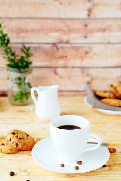 Café du matin avec biscuits — Photo