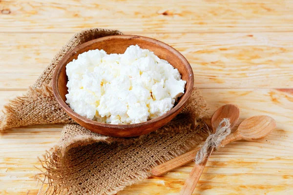 Fresh Rustic cottage cheese — Stock Photo, Image