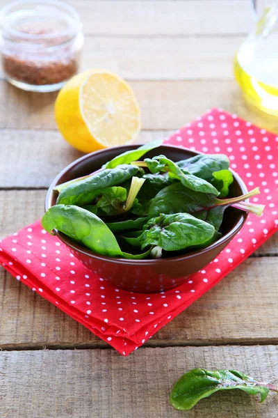 Spinach leaves homegrown — Stock Photo, Image