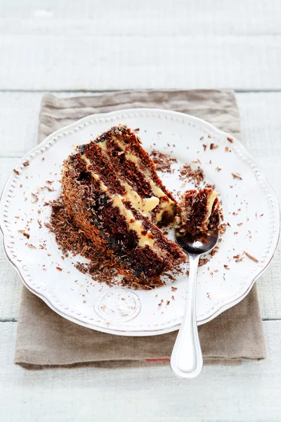 Slice of delicious sweet cake — Stock Photo, Image