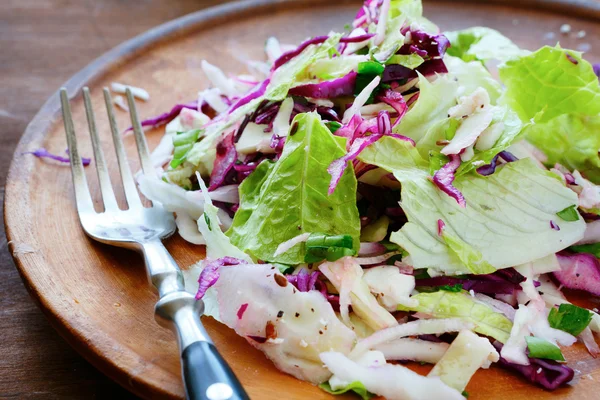 Fresh romaine salad with cabbage — Stock Photo, Image